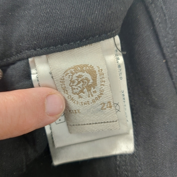 Diesel Diesel Womens Grupee-ne Super Slim Skinny Jean Gray Silver Size 24 - Picture 8 of 12